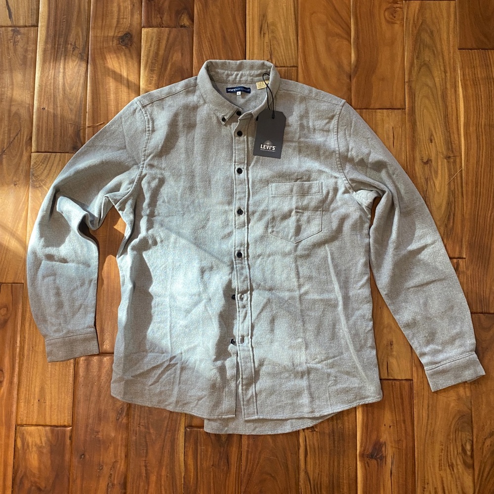 Levi’s Made and Crafted grey flannel shirt XL